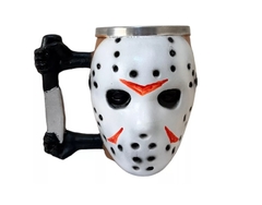 Caneca Jason Resina3d Aço Inox Sexta-feira 13 Olhos Fechados