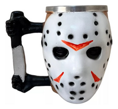 Caneca Jason Resina3d Aço Inox Sexta-feira 13 Olhos Fechados - comprar online