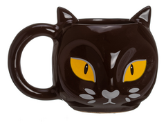 Caneca Personalizada Gato Preto Temática Halloween 300 Ml