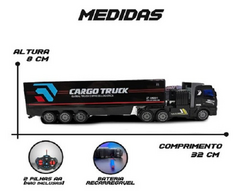 Carrinho Controle Remoto Caminhão Cargo Truck Recarregável Cor Preto na internet