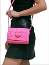 Bolsa Transversal Feminina Em Silicone Regulável Com Spikes