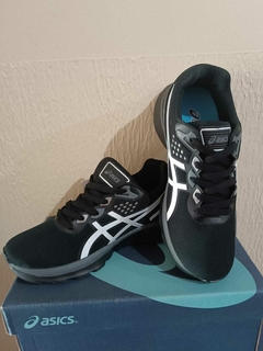 Asics Carbono Preto Cinza na internet