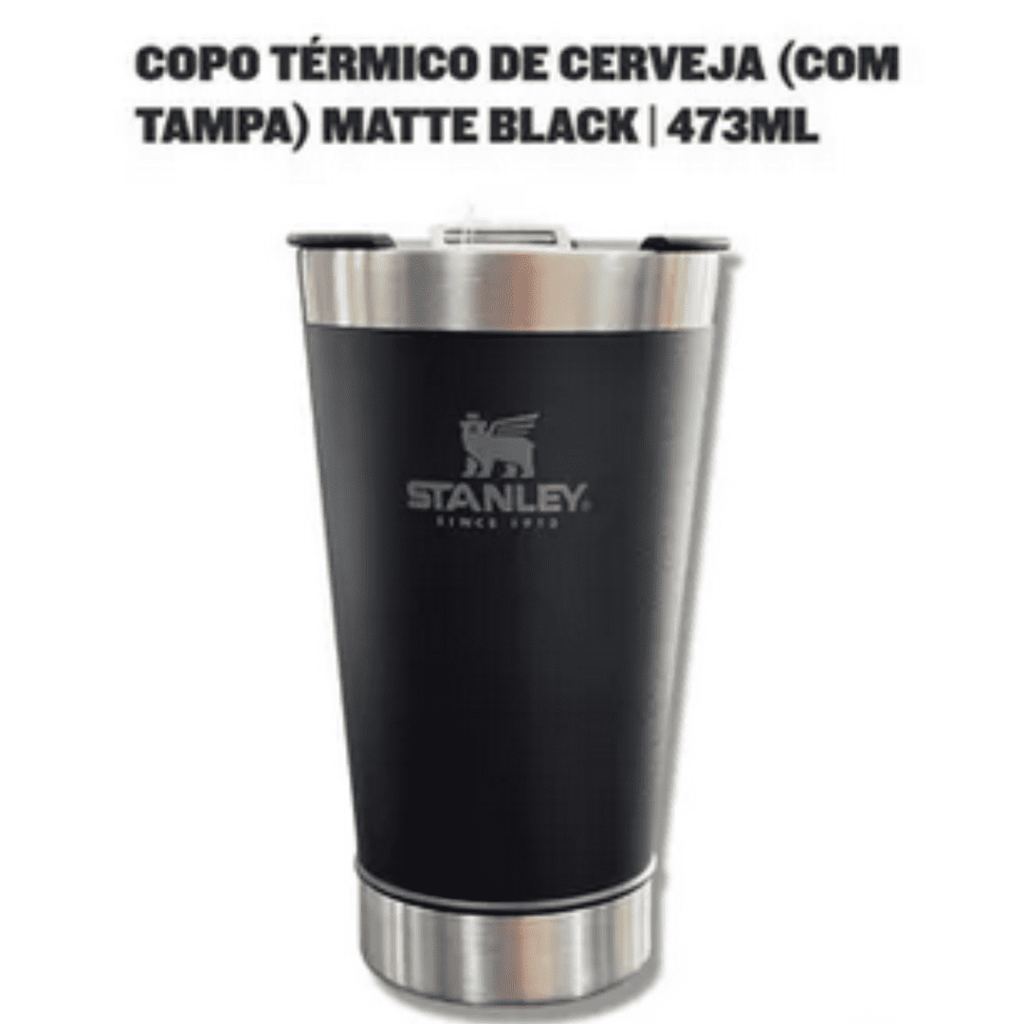 Copo Térmico de Cerveja Stanley com Tampa Matte Black 473ml