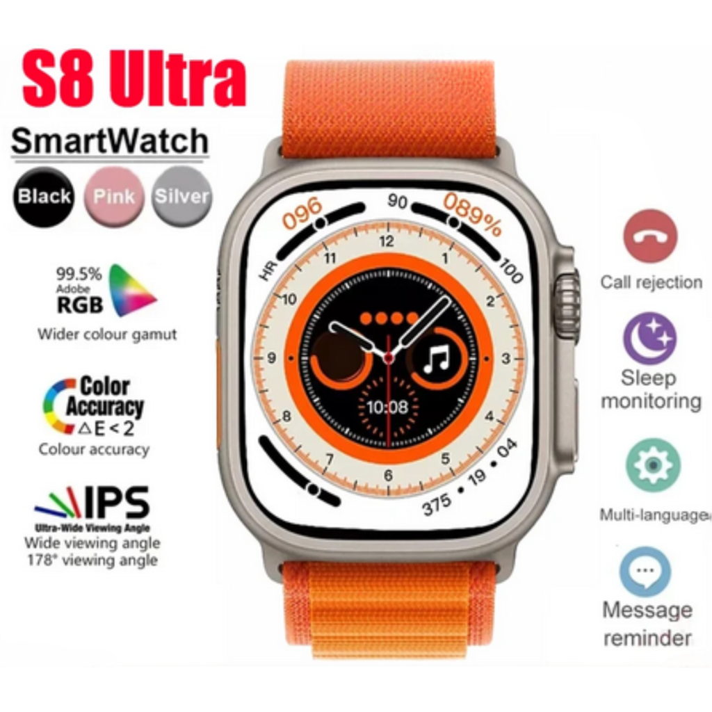 Relógio Digital Inteligente Feminino Smartwatch Black