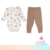 Conjunto de Body Manga Longa com Calça Mijão - Coleção Woodland - Mini & Co