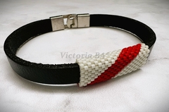 Pulsera de cuero Miyuki - comprar online