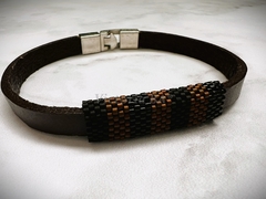 Pulsera de cuero Miyuki - comprar online