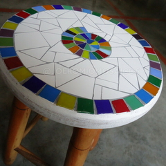 Banco/banqueta com Mosaicos "Espiral" - comprar online