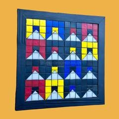 Quadro Bandeirinhas em Mosaicos - Black/petit