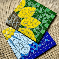 Descanso de Panela com mosaicos - Girassol - comprar online