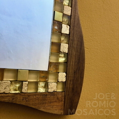 Espelho em Mosaicos - Orgânico Golden - Joe Romio Mosaicos