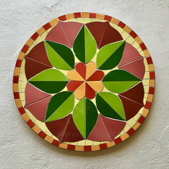 Mandala em mosaicos Floral - Azulejos