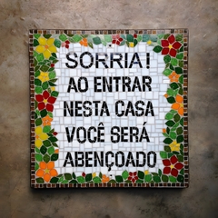 Placa Decorativa "Sorria!"