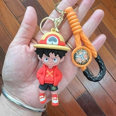 Llavero de Goma de One Piece - Luffy con Soga Naranja