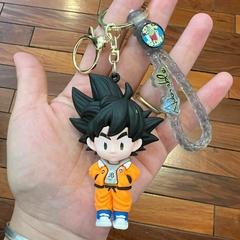 Llavero de Goma de Dragon Ball - Goku con Soga y Zapatilla Azul