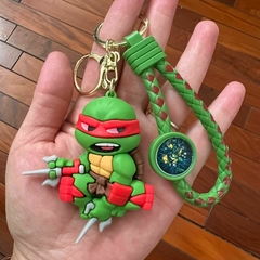 Llavero de Goma de Tortugas Ninjas - Michelangelo con Soga