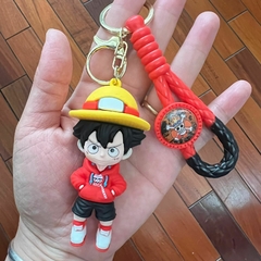 Llavero de Goma de One Piece - Luffy con Sombrero y Soga Roja