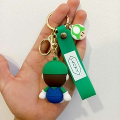 **Llavero de Goma de Mario - Puños Verde Sentado - comprar online