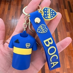 Llavero de Goma de Boca- Camiseta Azuly Amarila