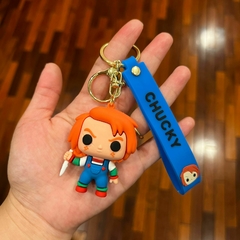 Llavero de Goma de Chucky - Funko Pop Tira Azul