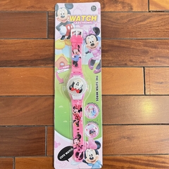 [E]Reloj Digital Infantil MINNIE Con Tapa Giratoria y Luces