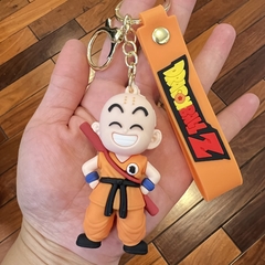 Llavero de Goma de Dragon Ball - Krilin Feliz Con Ropa Naranja - comprar online