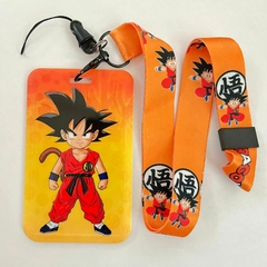 Portasube con Correa de Dragon Ball - Goku con Fondo Naranja