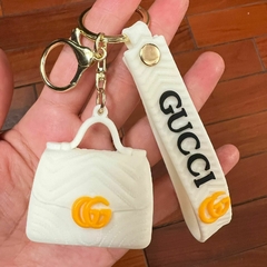 Llavero de Goma de Carterita - Gucci Blanco