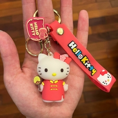 **Llavero de Goma Hello Kitty - Con Abanico