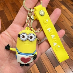 Llavero de Goma de Minions - Kevin con Corazon