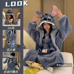 Pijamas Tipo Bata Kigurumi (Para Adulto) - Stitch