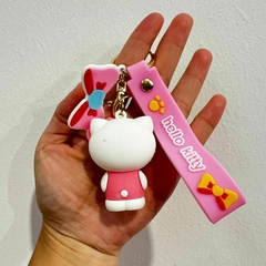 *Llavero de Goma de Hello Kitty - Moño Rosa - comprar online