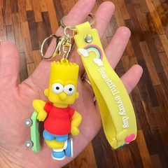 Llavero de Goma de Los Simpson - Bart con Skate