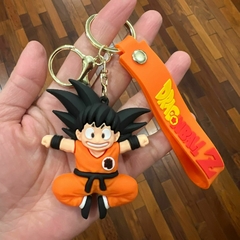 Llavero de Goma de Dragon Ball - Goku Naranja Saltando