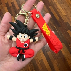 Llavero de Goma de Dragon Ball - Goku Rojo Saltando