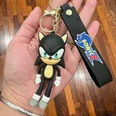 Llavero de Goma de Sonic - Negro