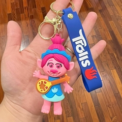 Llaveros de Goma de Trolls - Poppy con Guitarra