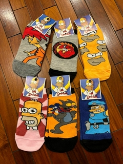 Medias Soquete para Adulto - Homero, Bob, Clancy - 3 Pares al Azar