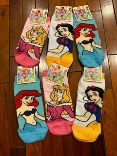 Medias Soquete para Adulto - Princesas Disney - 3 Pares al Azar