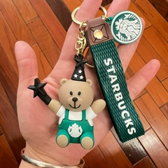 Llavero de Goma de Starbucks - Oso con Estrella