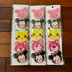 Tira de 5 Hebillas Animadas - Piglet, Mickey, Pikchu, Lotso, Minnie