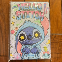 [24] Cuaderno Con Brillitos Tapa Dura Engomado - Stitch