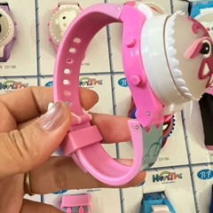 [T] Reloj Digital Infantil Con Tapa Giratoria y Luces -STITCH ROSA en internet