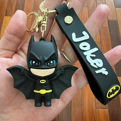 Llavero de Goma de Batman Ojos Celestes Ropa Negro