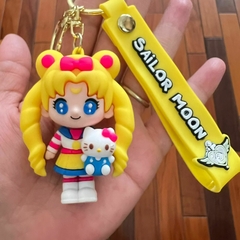 Llavero de Goma de Sailor Moon - Serena Con Hello Kitty