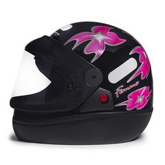 CAPACETE SAN MARINO PRETO BRILHANTE FEM. - comprar online