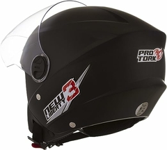 CAPACETE PROTORK NEW LIBERTY THREE PRETO BRILHANTE