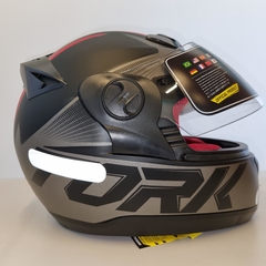 CAPACETE PROTORK EVOLUTION G7 PRETO FOSCO/VERMELHO - loja online