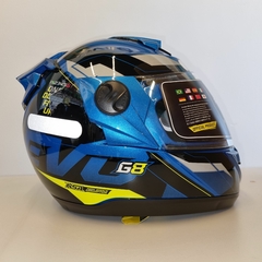 CAPACETE PROTORK EVOLUTION G8 EVO AZUL/AMARELO - loja online