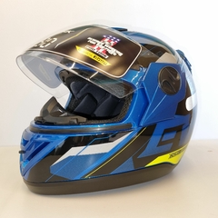 CAPACETE PROTORK EVOLUTION G8 EVO AZUL/AMARELO - comprar online